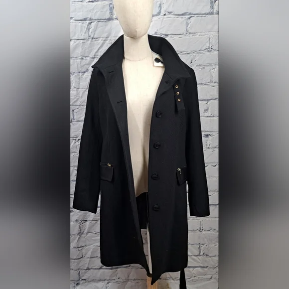 Thyme Maternity Black Trench Coat - Picture 12 of 16